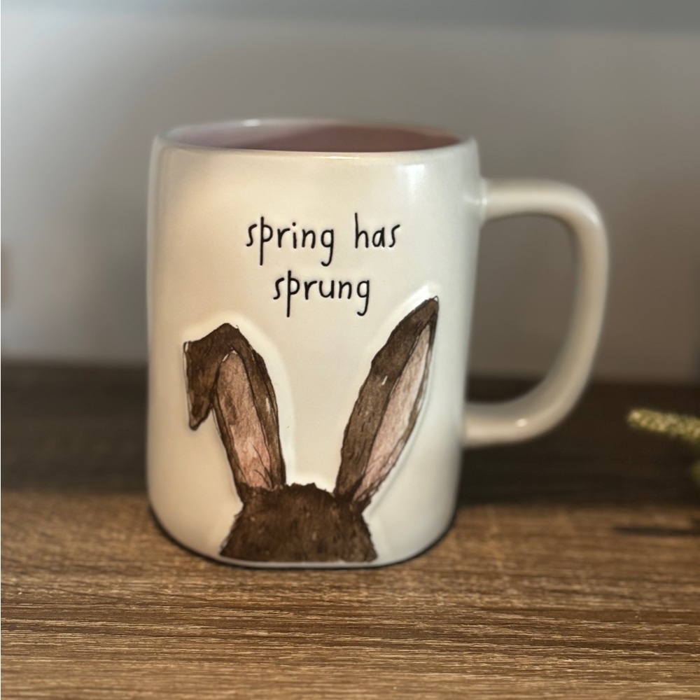 Rae Dunn Spring Has Sprung Mug - Cream and Brown